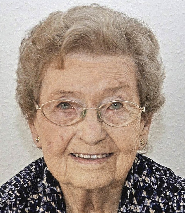 Erika Siebold feiert ihren 90. Geburtstag   | Foto: Hohwieler