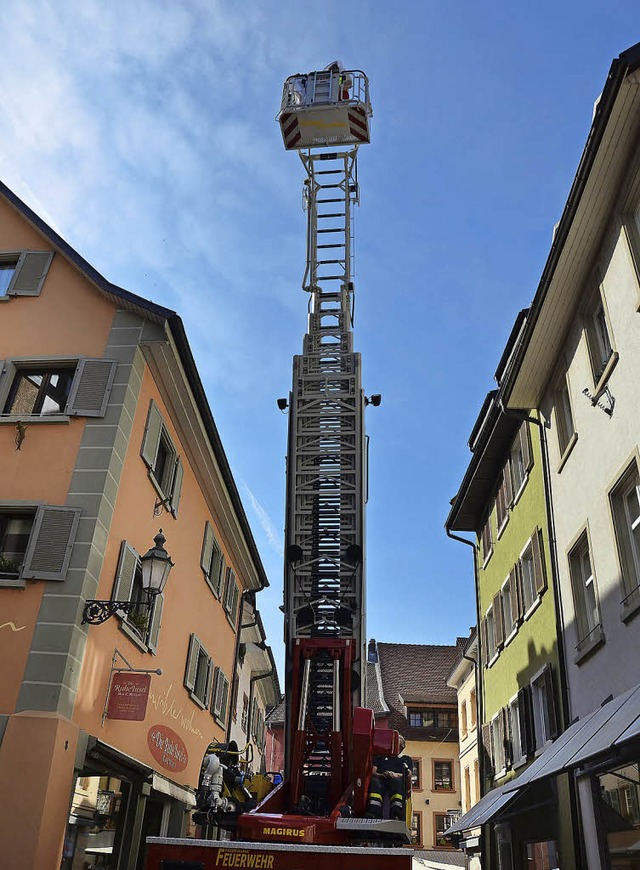 Eine neue Drehleiter &#8211; hier ein ...odtmooser Feuerwehr kommendes Jahr an.  | Foto: Archivfoto: Verena Pichler