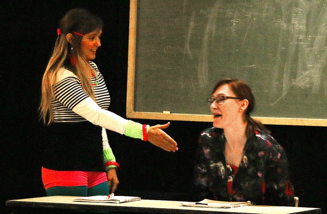 Was tun, wenn die ausgestreckte Hand i... Theaterstck in der Wiesentalschule.   | Foto: Hege