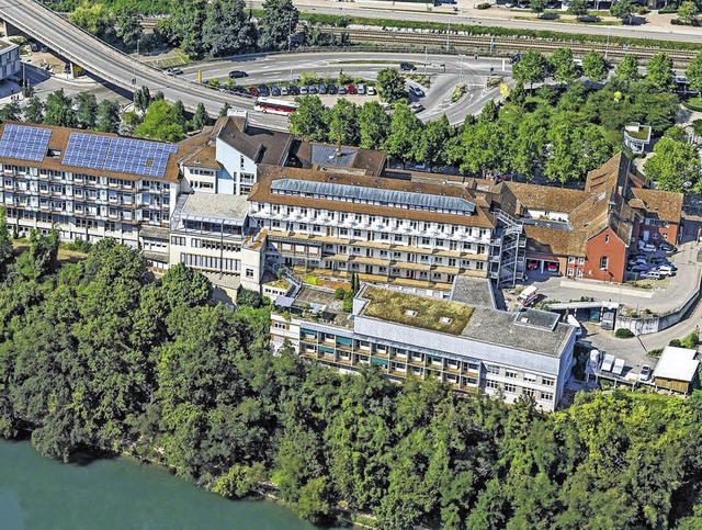 Das Krankenhaus Waldshut aus der Luft   | Foto: Spitler Hochrhein GmbH