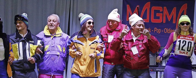 Eine Skimodenschau gehrte zum Program... Geburtstagsfeier des Ski-Clubs Sulz.   | Foto: Heidi Fssel