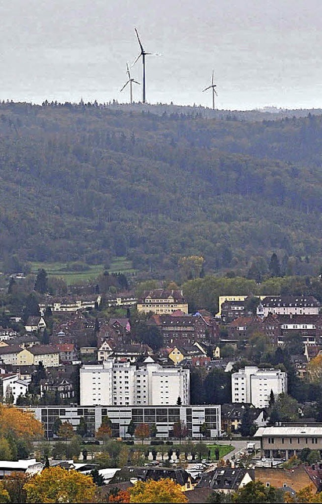 Energiewende in Lahr: Das neue Windrad... Langenhard ist hher als die alten.    | Foto: OEKOGENO