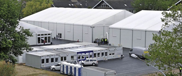 Die Flchtlingsunterkunft in Freiburg ...llen sollen  in Denzlingen entstehen.   | Foto: Thomas Kunz