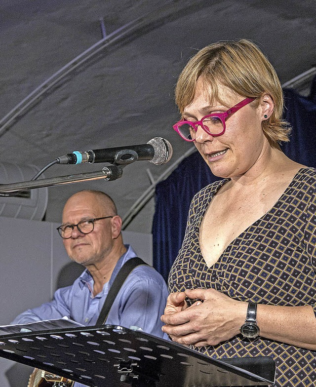 Heinz Siebold und Ulrike Derndinger im Kulturkeller.   | Foto: OLaf Michel