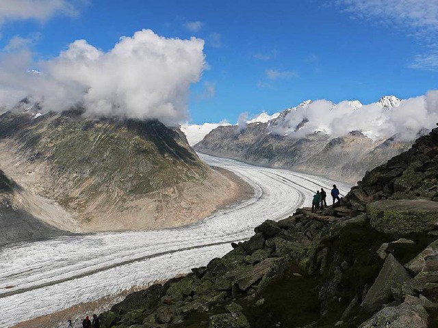 Der Groe Aletschgletscher ist der fl...rte und lngste Gletscher der Alpen.  | Foto: Anselm Buhoff