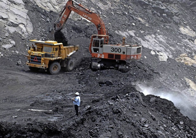 Kohletagebau in Indien &#8211; die Reg...darin die Basis ihrer Energiepolitik.   | Foto: AFP