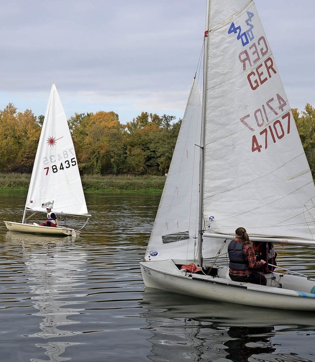 Sasbach.  Absegelregatta auf dem Rhein.  | Foto: Roland Vitt