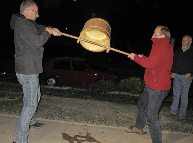 Der &#8222;Kbelschwank&#8220; &#8211;...ergrund rechts Referent Lothar Lber.   | Foto: Ulrike Spiegelhalter