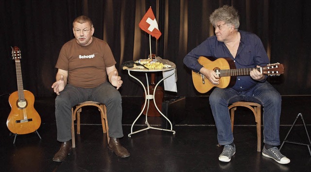 Volkmar Staub  (rechts) und  Diebold Maurer in Riegel.  | Foto: Michael Haberer