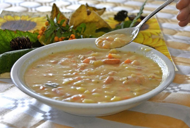 Reienden Absatz fand die Kartoffelsuppe beim Suppensonntag im Brgerheim.   | Foto: Danielle Hirschberger