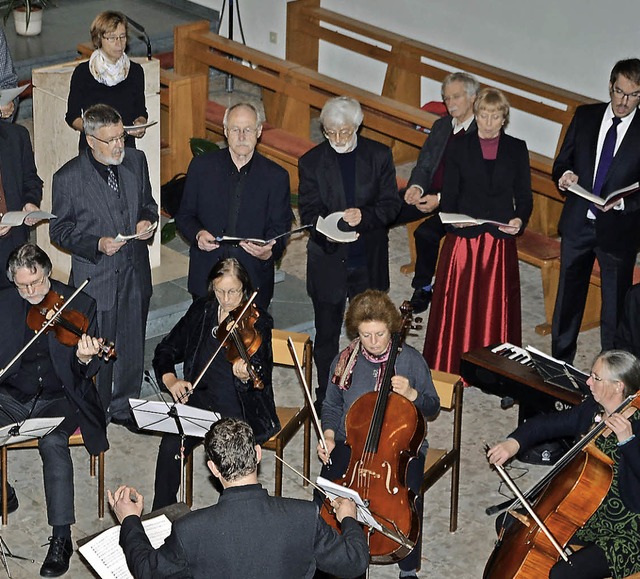 Das  Ensemble Musica Aqua Terra   fhr...ra in der  Kirche in  Oberbergen auf.   | Foto: Jochen Voigt