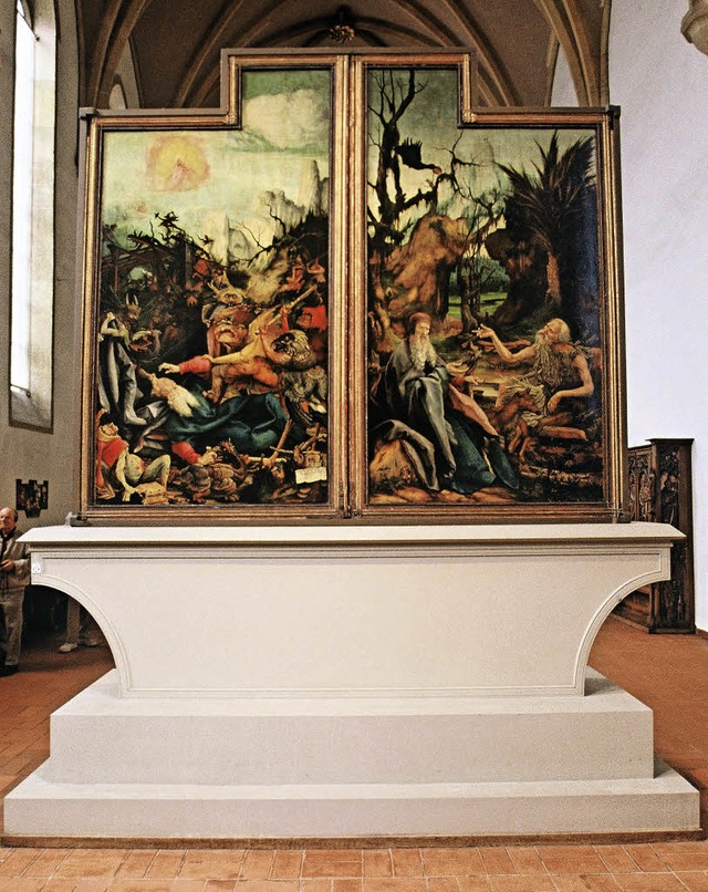 Der Isenheimer Altar mit zugeklappten Flgeln  | Foto: dpa