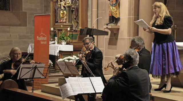 Das Barcelos-Quartett mit der Sngerin Heidrun Maria Hahn.  | Foto: Hge