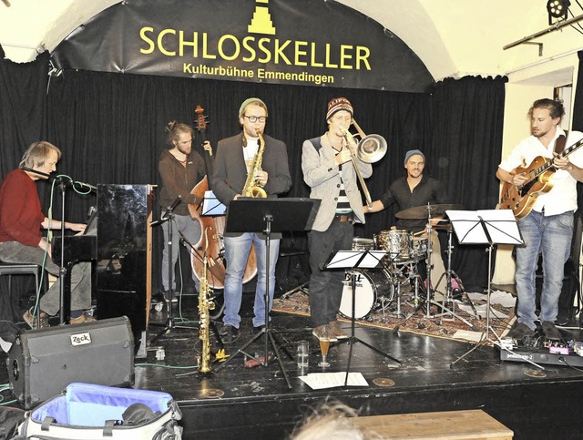 Hoffnungsvoller Jazznachwuchs - das Jo... Bandleader (rechts)  im Schlosskeller  | Foto: Markus Zimmermann