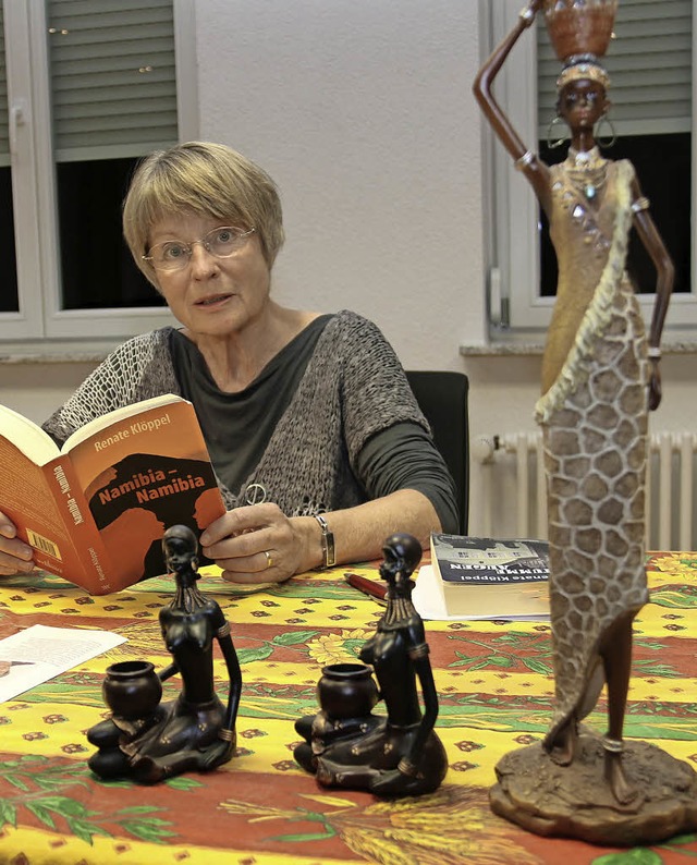 Renate Klppel las in Malterdingen auc...m neuesten Buch &#8222;Namibia&#8220;.  | Foto: Barber