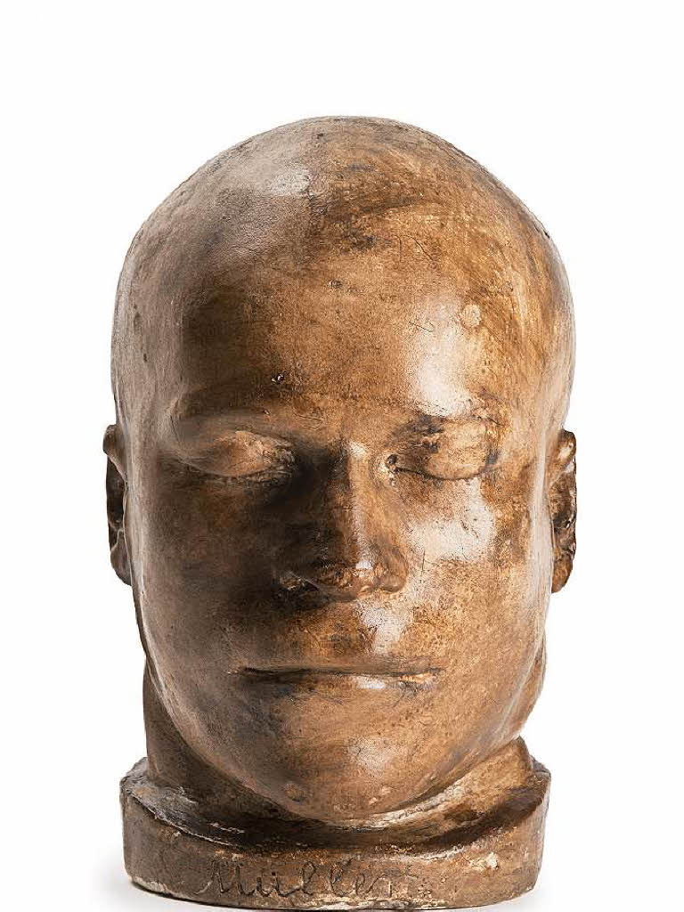 Totenmaske aus dem Jahr 1864 von Franz Muller, einem deutschen Schneider, der den ersten Mord in einem britischen Zug beging.