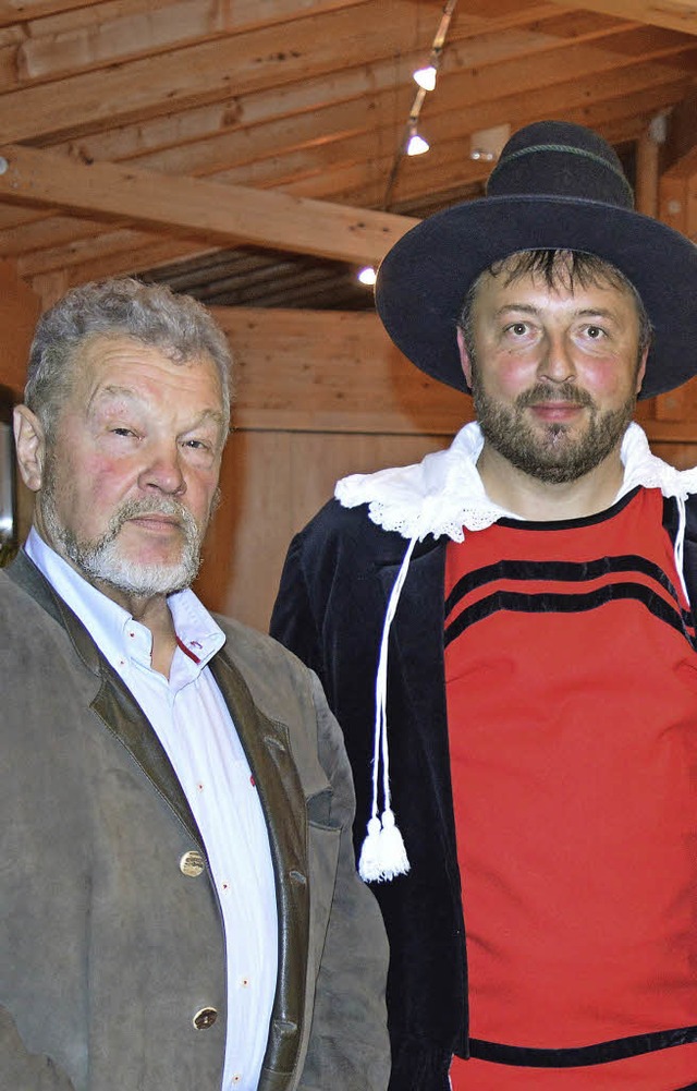 Redmann Heinrich Dold (links) und Einu...ster von Dachsberg,  Norbert Schuble   | Foto: Hasswani