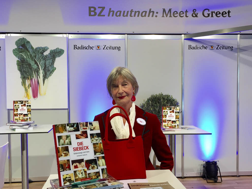 Die Frau von Gourmetkritiker Wolfram Siebeck, Barbara Siebeck, kam ebenfalls zur Plaza Culinaria, an den Stand der BZ.