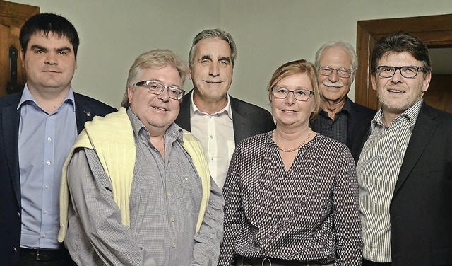 Der Vorstand des FDP (von links): Marc...ehlt der Schatzmeister Thomas Issler.   | Foto: Ralf H. Dorweiler