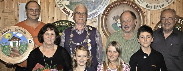 Oberschtzenmeister Karsten Szkibick (...terschaft nebst Prinz und Prinzessin.   | Foto: Werner Schnabl