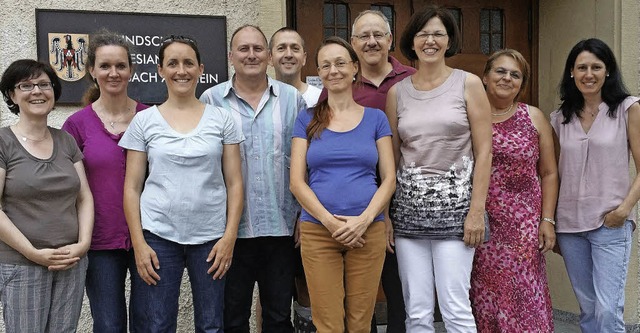 Der neue und der bisherige Vorstand de...n  Irmtraud Probst (Zweite von links)   | Foto: Privat
