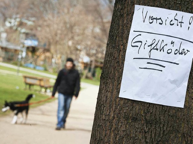 Hundebesitzer warnen sich gegenseitig ... die den Vierbeinern schaden knnten.   | Foto: dpa