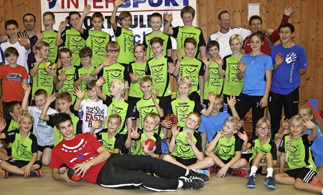 Beim Handballcamp der SG Maulburg/Stei...n Herbstferien wieder einiges geboten.  | Foto: Ralph Lacher