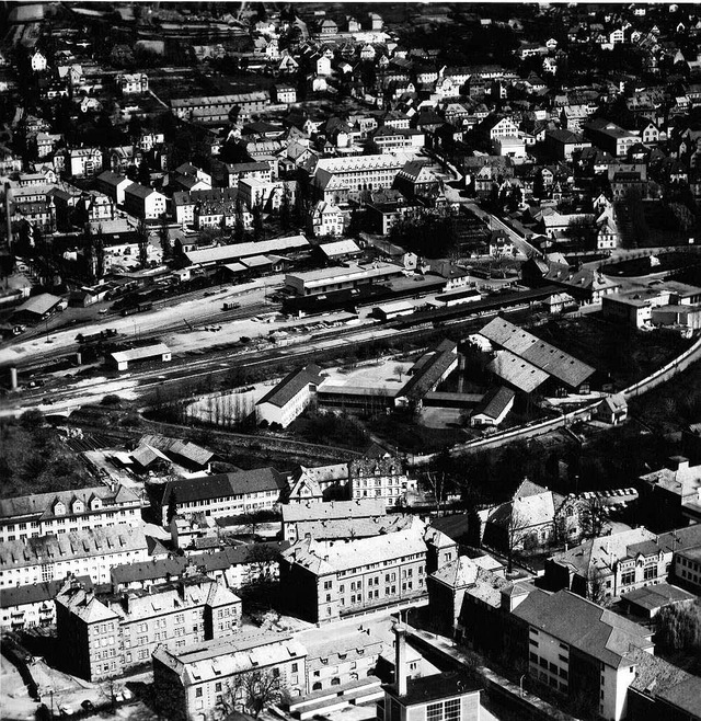 Der Lahrer Gterbahnhof aus der Zeit Anfang der 20er- Jahre.  | Foto: Stadtarchiv