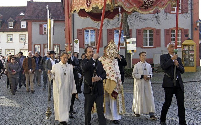 Prozession zum Patrozinium am Sonntag in Riegel.    | Foto: Helmut Hassler