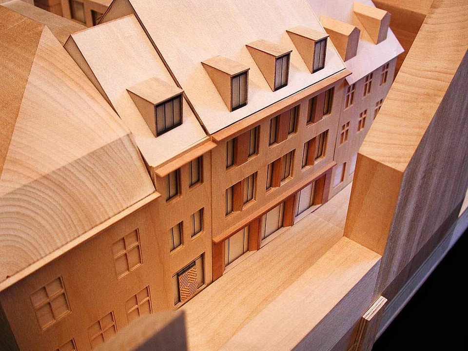 Ein Modell zeigt die beiden geplanten neuen Gebude.  | Foto: Architekt Hubert Horbach