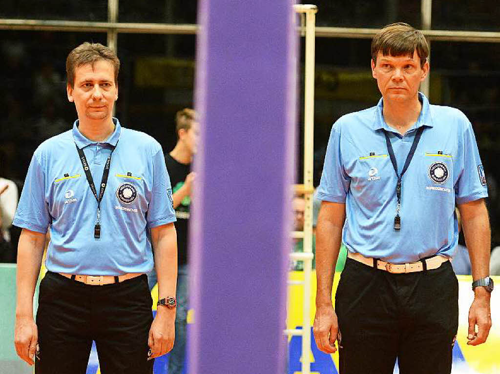 Impressionen rund um das Achtelfinale im deutschen Volleyball-Pokal zwischen dem Zweitligisten 1844 Freiburg und dem Erstliga-Tabellenfhrer United Volleys Rhein-Main.