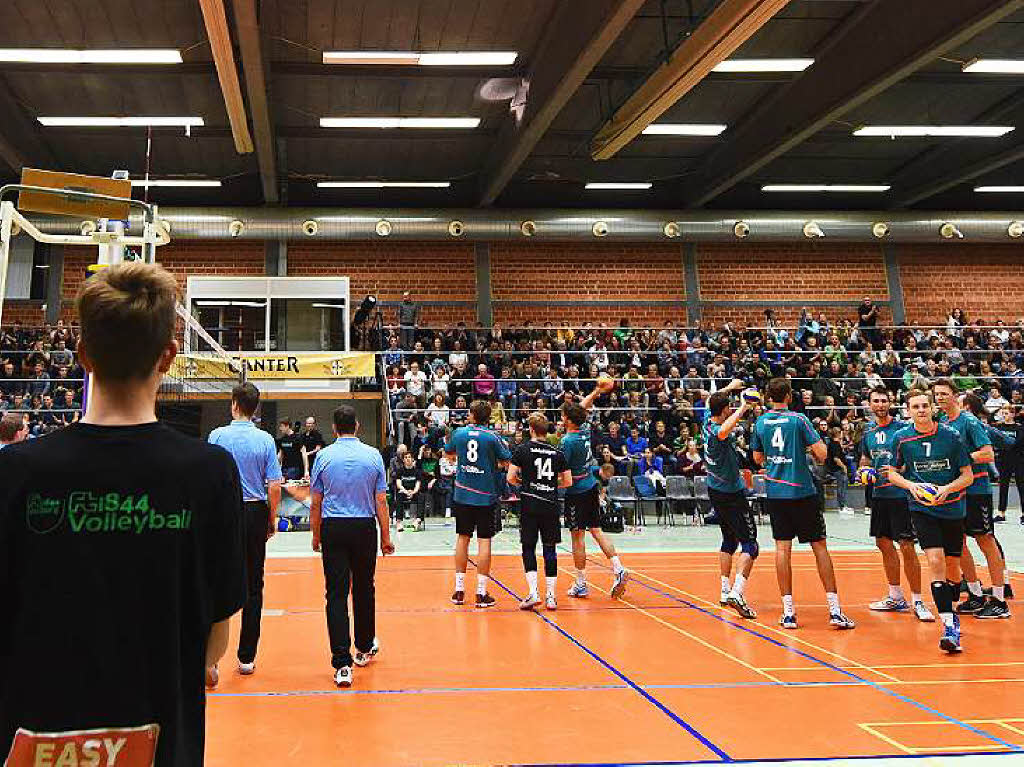 Impressionen rund um das Achtelfinale im deutschen Volleyball-Pokal zwischen dem Zweitligisten 1844 Freiburg und dem Erstliga-Tabellenfhrer United Volleys Rhein-Main.