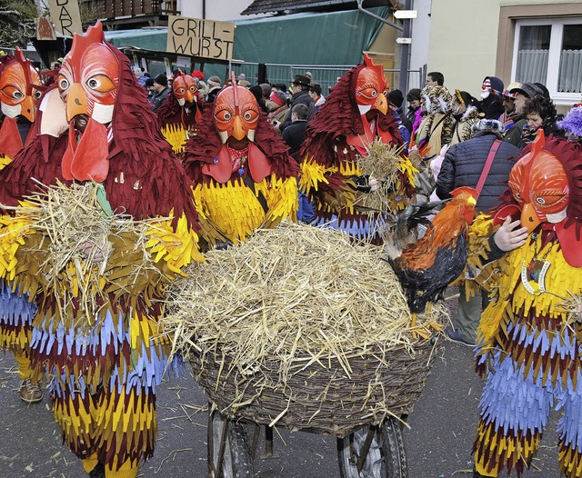 Der Narrenverein &#8222;Gggel&#8220; ...zug als auch am groen Festumzug teil.  | Foto: Dietmar Noeske