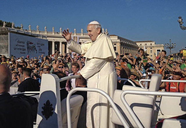 Den Papst ganz aus der Nhe erleben wi...chsten Jahr bei einem Besuch in Rom.   | Foto: ZVG