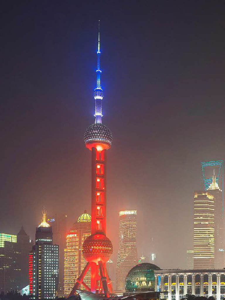 Der Pearl Tower in Schanghai.