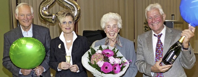 25 Jahre Freundeskreis (von links): He...r Gabriele Eberle und Wolfgang Lcker   | Foto: Rank