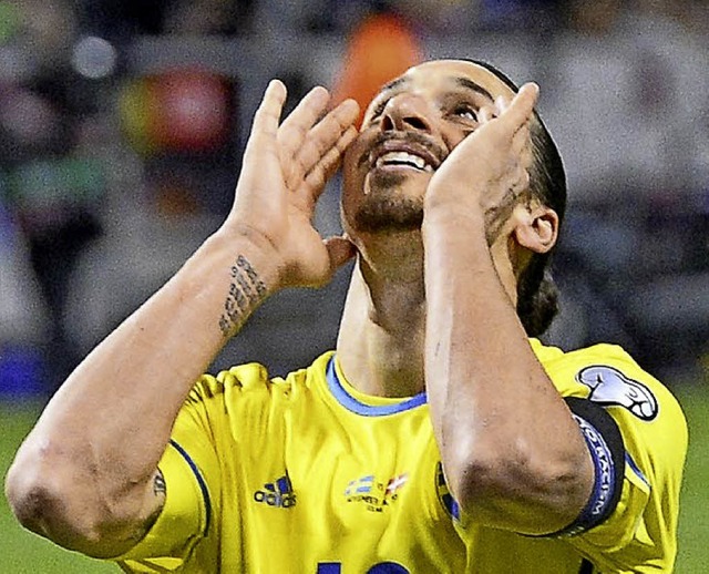 Der Freude folgt Entsetzen: Zlatan Ibrahimovic  | Foto: AFP