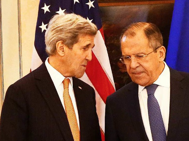 US-Auenminister Kerry (li) und sein russischer Amtskollege Lawrow   | Foto: AFP