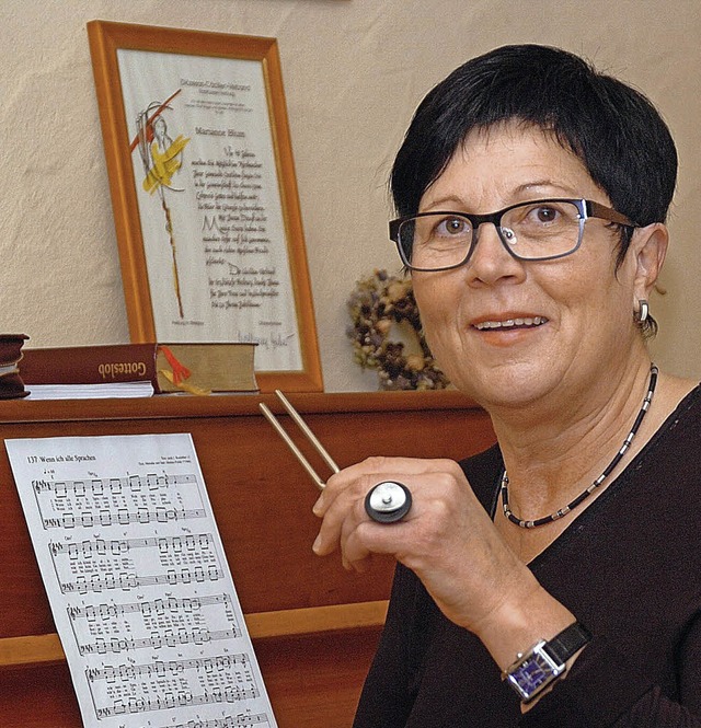 Marianne Blum leitet seit 2007 den katholischen Kirchenchor Wyhl.   | Foto: Jrgen Schweizer