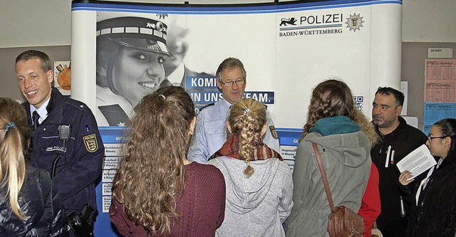 Auch das Interesse an einem Job bei der Polizei war gro.  | Foto: Ulrike Jger