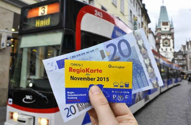 Die Regiokarte als Sozialticket soll v...adt mit 20 Euro subventioniert werden.  | Foto: Thomas Kunz