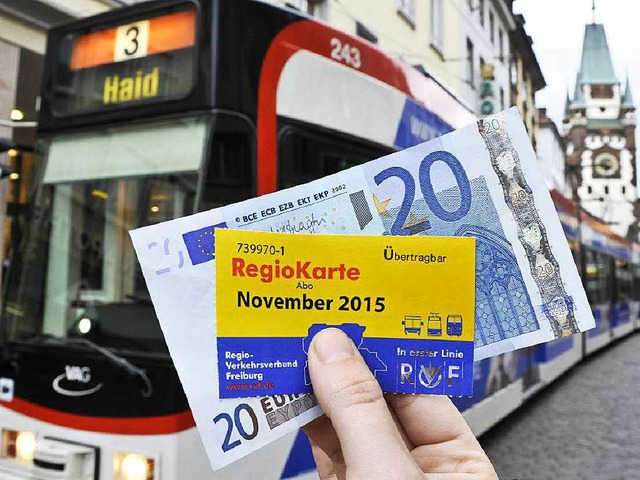 Die Regiokarte als Sozialticket soll v...urg mit 20 Euro subventioniert werden.  | Foto: Thomas Kunz