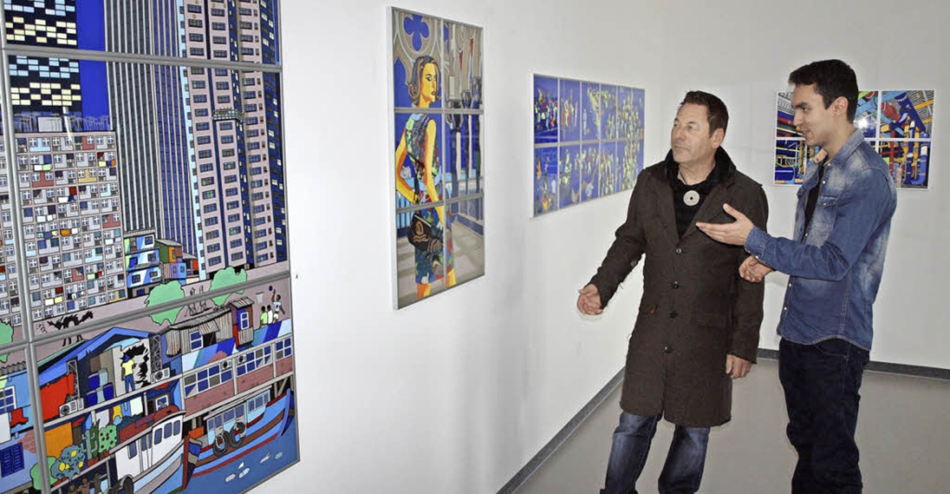 Romain Burgy und sein Schler Nabil Gharsallah.  | Foto: Michael Haberer