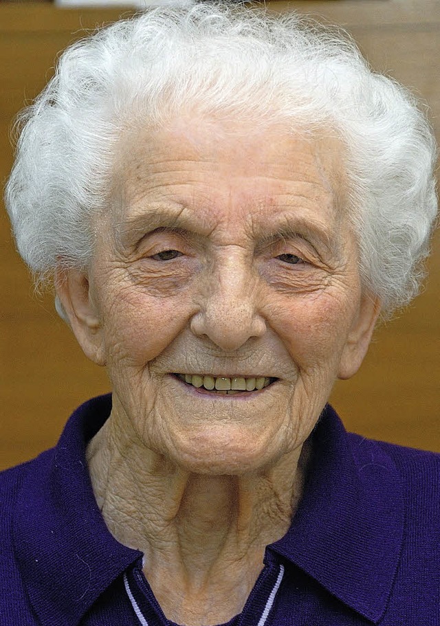 Martha Gschwend feiert heute ihren 95. Geburtstag.   | Foto: J. Schweizer