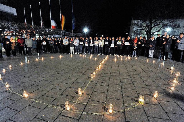 Nicht in meinen Namen - die Botschaft,... solchen Taten islamischer Extremisten  | Foto: Markus Zimmermann