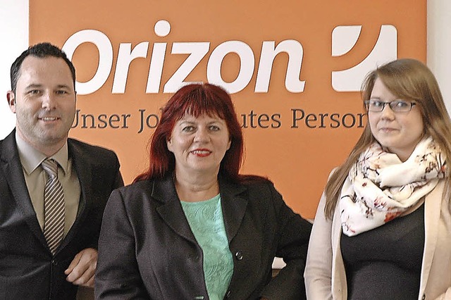 Das Team von Orizon in Lrrach: Nieder..., Heidi Burkhardt und Sabrina Steimle   | Foto: HWu