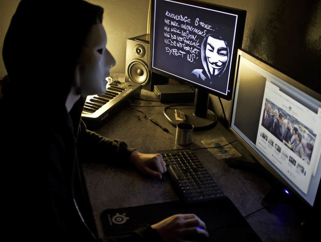 Maskierter Anonymous-Hacker  | Foto: AFP