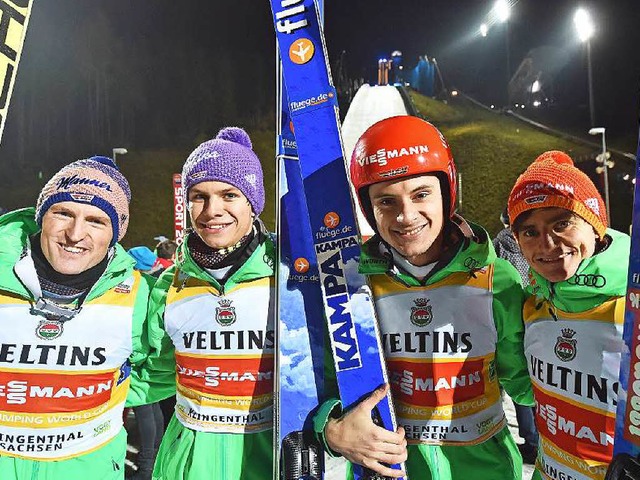 Die fantastischen Vier mit Andreas Wank (Zweiter von rechts).  | Foto: dpa