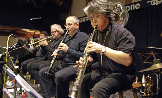 Hiroki Ichikawa, Andreas Walter, Diete...on rechts) beim Heimspiel im Jazztone   | Foto: Thomas Loisl Mink
