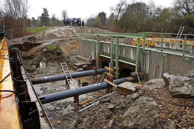 Die Schleuse wird hochgerstet